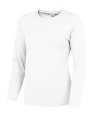 Dames Sportshirt Lange Mouw AWDis JC012 White